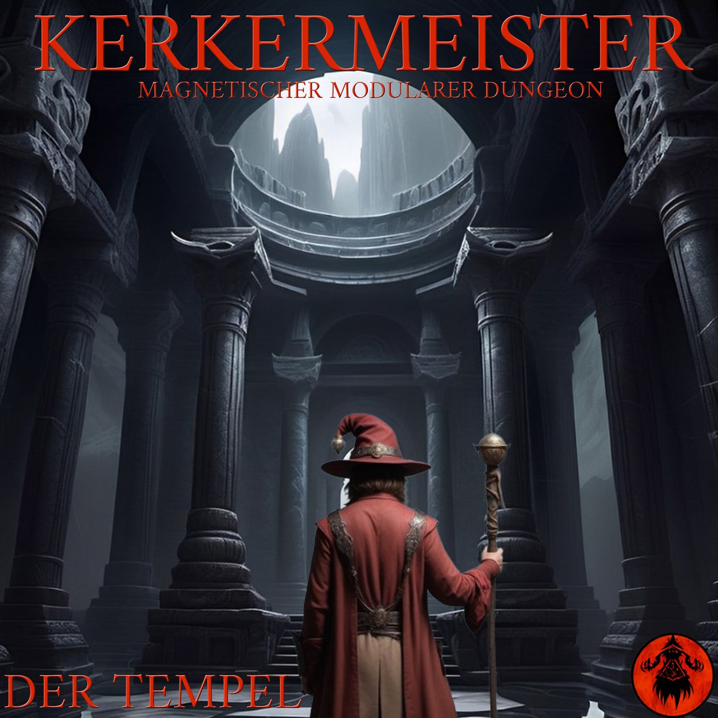 Dungeon Master Geschenk Tempel Set – magnetische Geländeteile in aufgebautem Dungeon