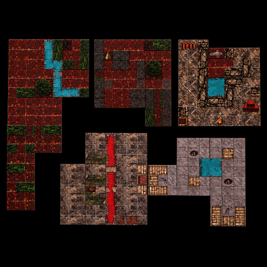 Platzsparende Battlemap Wald – große Battlemap Aufbau Pen and Paper Zubehör
Fantasy Rollenspiel Gelände Wald – für DSA und Pathfinder