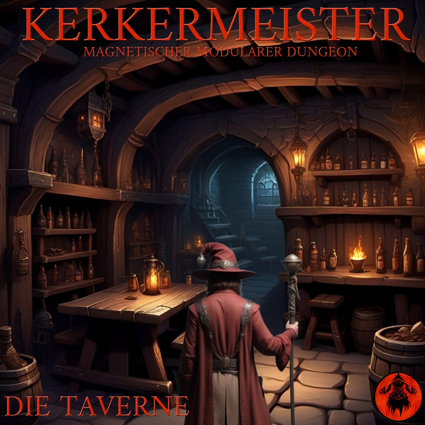 Dungeon Master Geschenk Taverne Set – magnetische Geländeteile in aufgebautem Dungeon