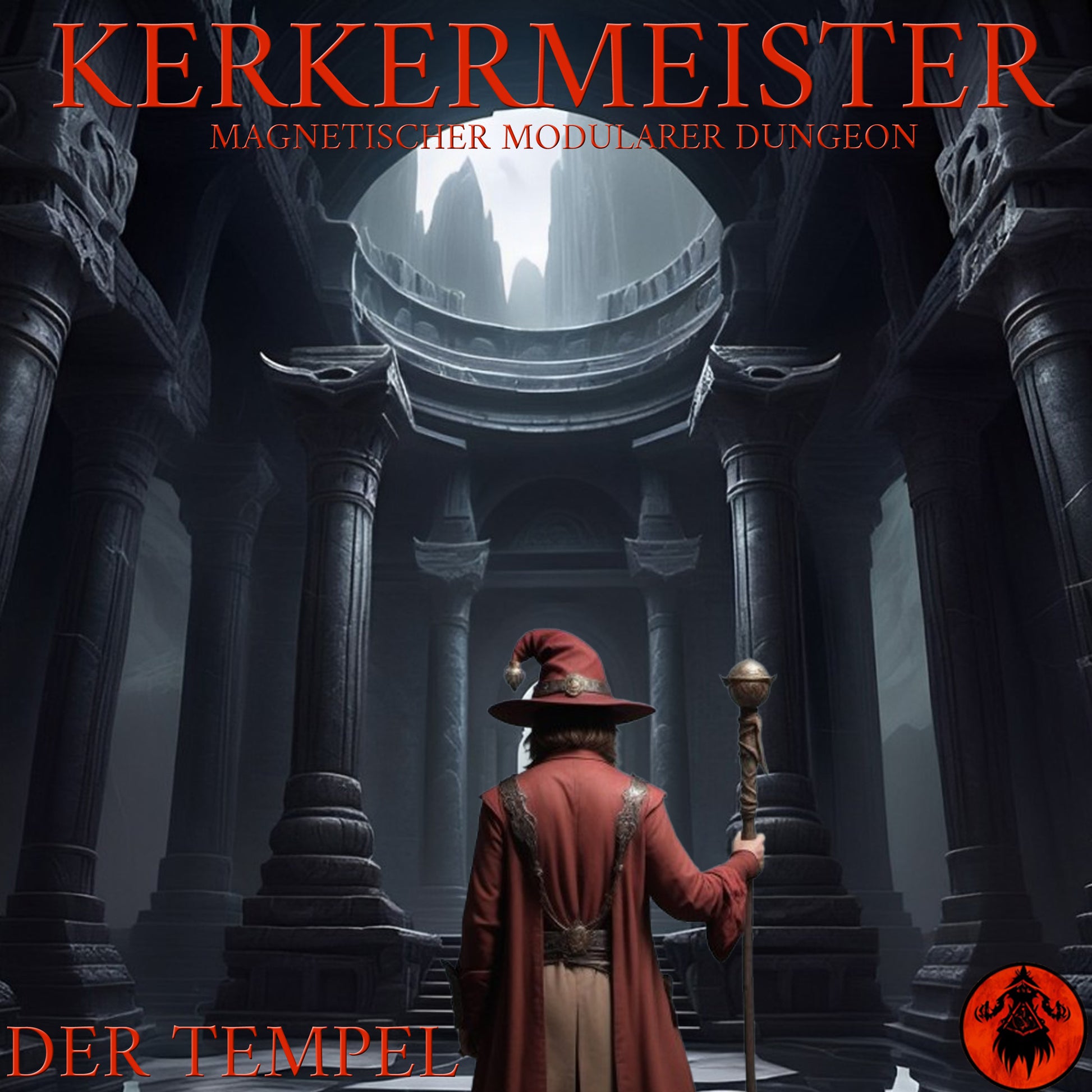 Dungeon Master Geschenk Tempel Set – magnetische Geländeteile in aufgebautem Dungeon
