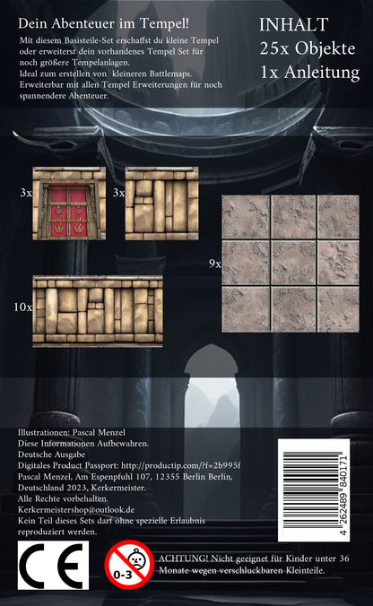 Fantasy Rollenspiel Gelände Tempel – Dungeon Aufbau mit Miniaturen für DSA und Pathfinder