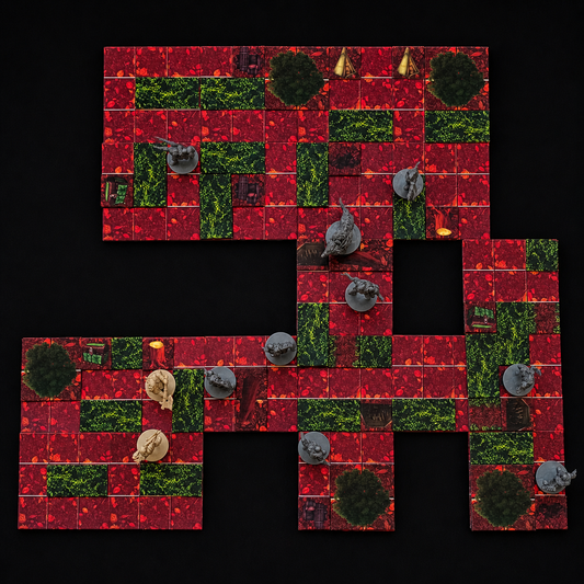 Kerkermeister Wald Set – modulare Battlemap für Dungeon Master Forrest Battlemap mit Miniaturen