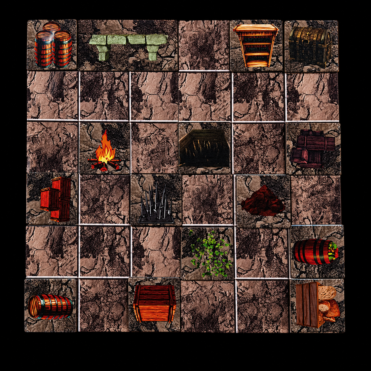 Dungeon Master Zubehör Krypta – Krypta Erweiterungsset Aufbau mit einzelteile magnetisches Fantasy Geländeset