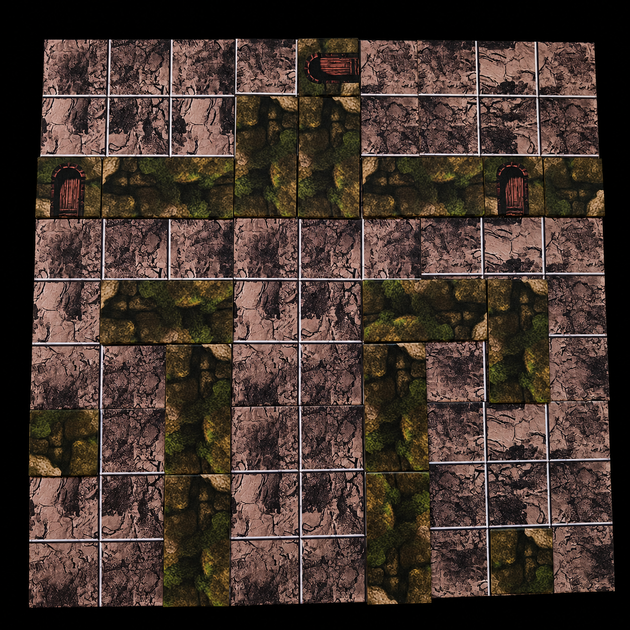 Platzsparende Battlemap Krypta – Battlemap ohne Miniaturen Aufbau Pen and Paper Zubehör