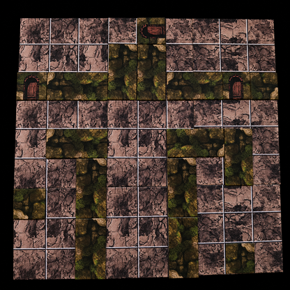 Platzsparende Battlemap Krypta – Battlemap ohne Miniaturen Aufbau Pen and Paper Zubehör