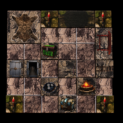 Pen and Paper Krypta Battlemap – Krypta von Oben  Geschenk für Dungeon Master