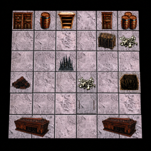 D&D Dungeon Master Tempel Battlemap – magnetisches Set aufgebaut kompatibel mit Pathfinder DSA
