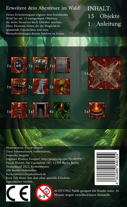 Tabletop Wald Battlemap – Übersicht Teile  schnell aufgebaut für Spielleiter