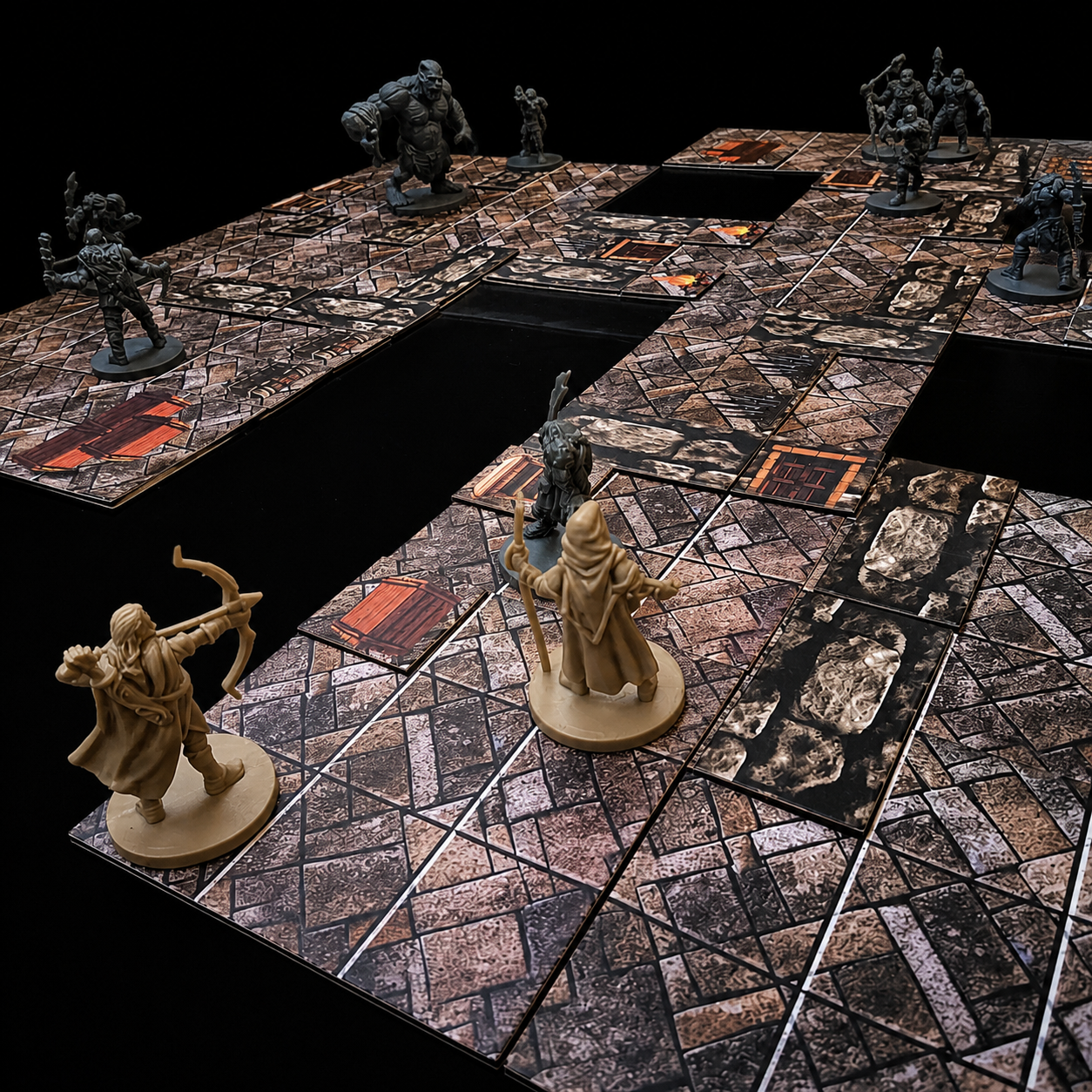Modulares Fantasy Höhlen Set – Dungeon Aufbau mit Figuren kompatibel mit Dungeons and Dragons