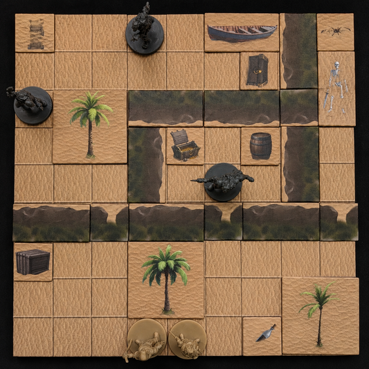 Modulares Fantasy Strand Set – Dungeon Aufbau mit Figuren kompatibel mit Dungeons and Dragons