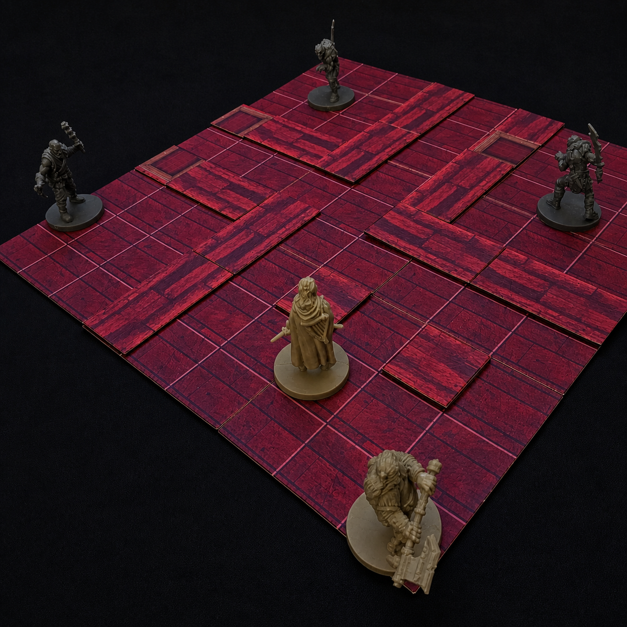 Modulares Fantasy Taverne Set – Dungeon Aufbau mit Figuren kompatibel mit Dungeons and Dragons