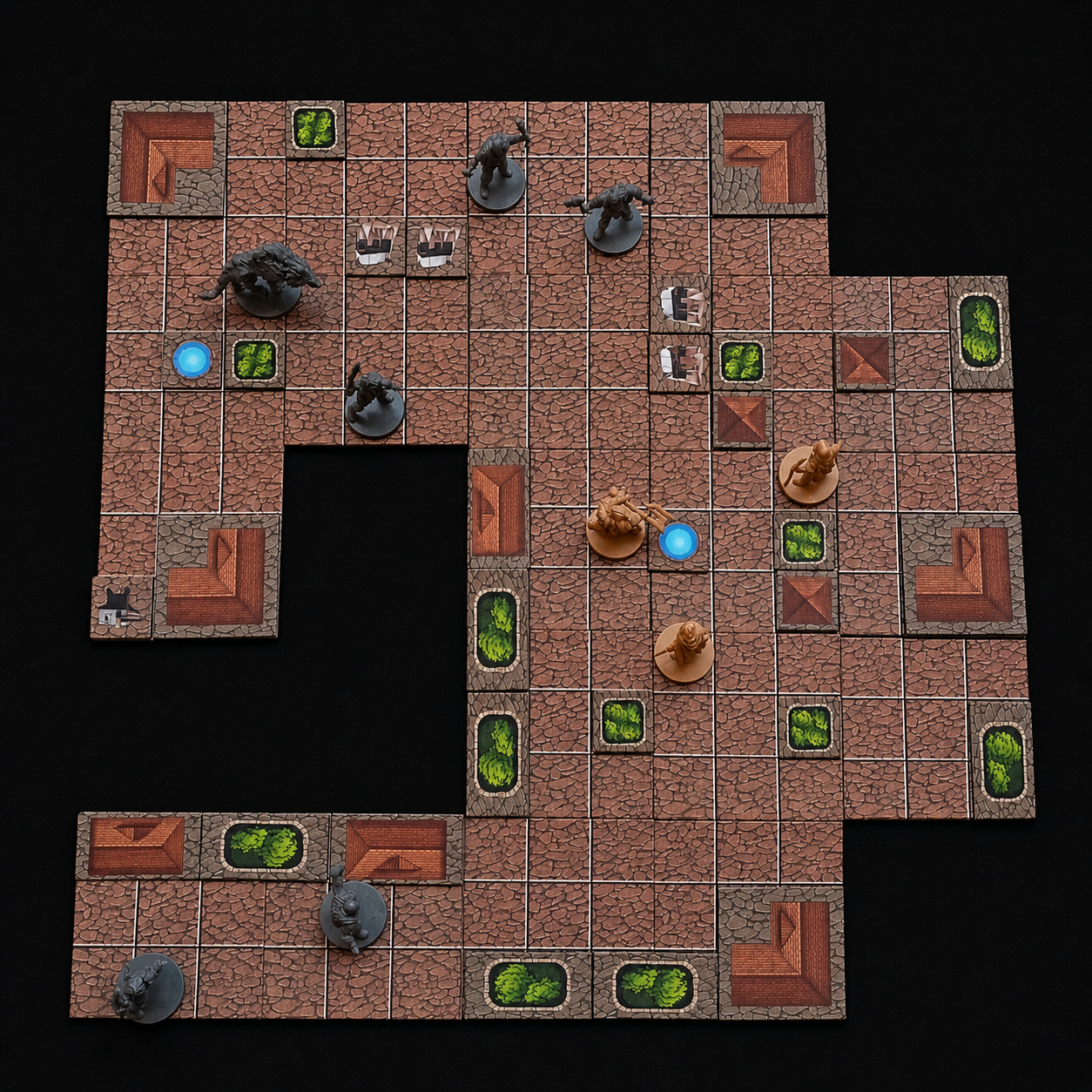 Kerkermeister Dorf Set – modulare Battlemap mit aufgebautem Dungeon für Dungeon Master