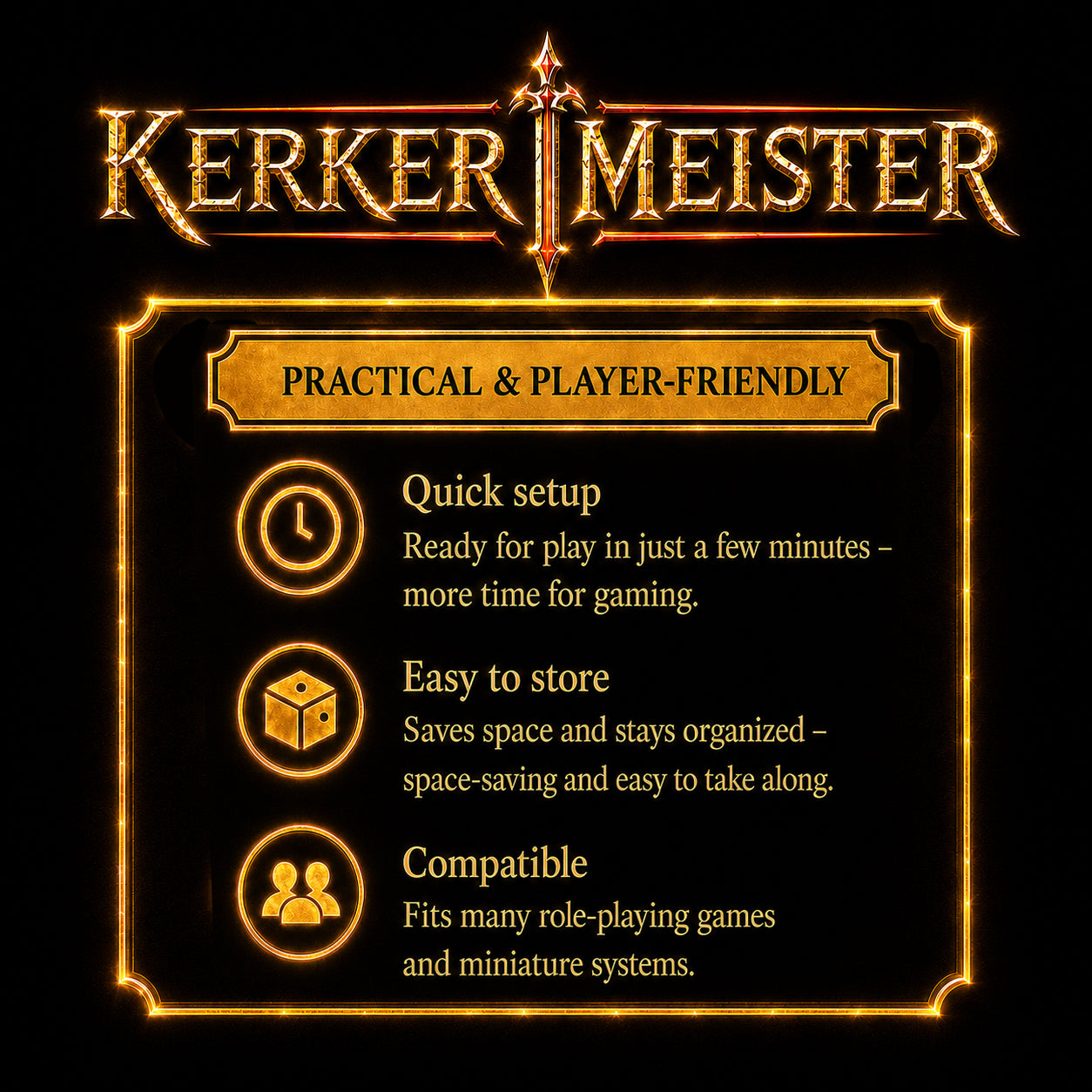 Infographic gift idea – Kerkermeister dungeon set perfect gift for dungeon masters