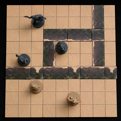 Kerkermeister Strand Set – modulare Battlemap mit aufgebautem Küstengelände für Dungeon Master