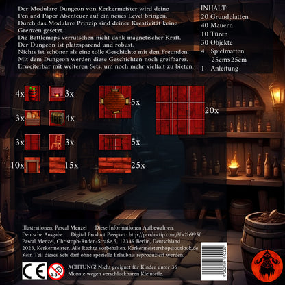 Kerkermeister modulares Dungeon System Taverne – vollständig aufgebaute Taverneszene