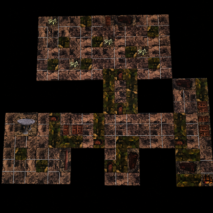 Tabletop Krypta Battlemap –  schnell aufgebaut für Spielleiterypta starerst ohne miniaturen