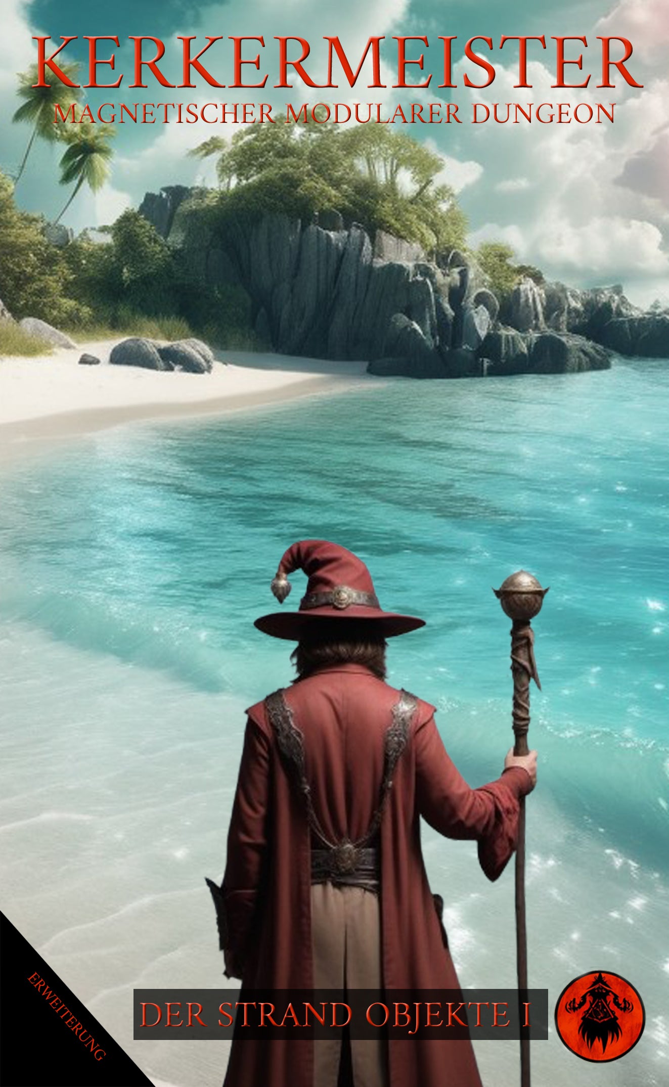 Modulare magnetische Strand Teile – aufgebaute Küstenszene mit Figuren Tabletop RPG Zubehör