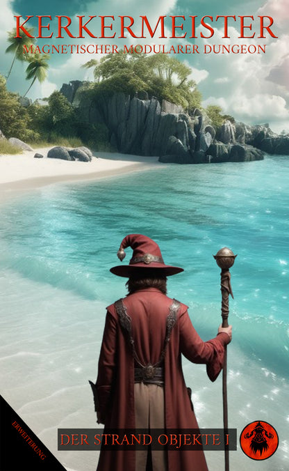 Modulare magnetische Strand Teile – aufgebaute Küstenszene mit Figuren Tabletop RPG Zubehör