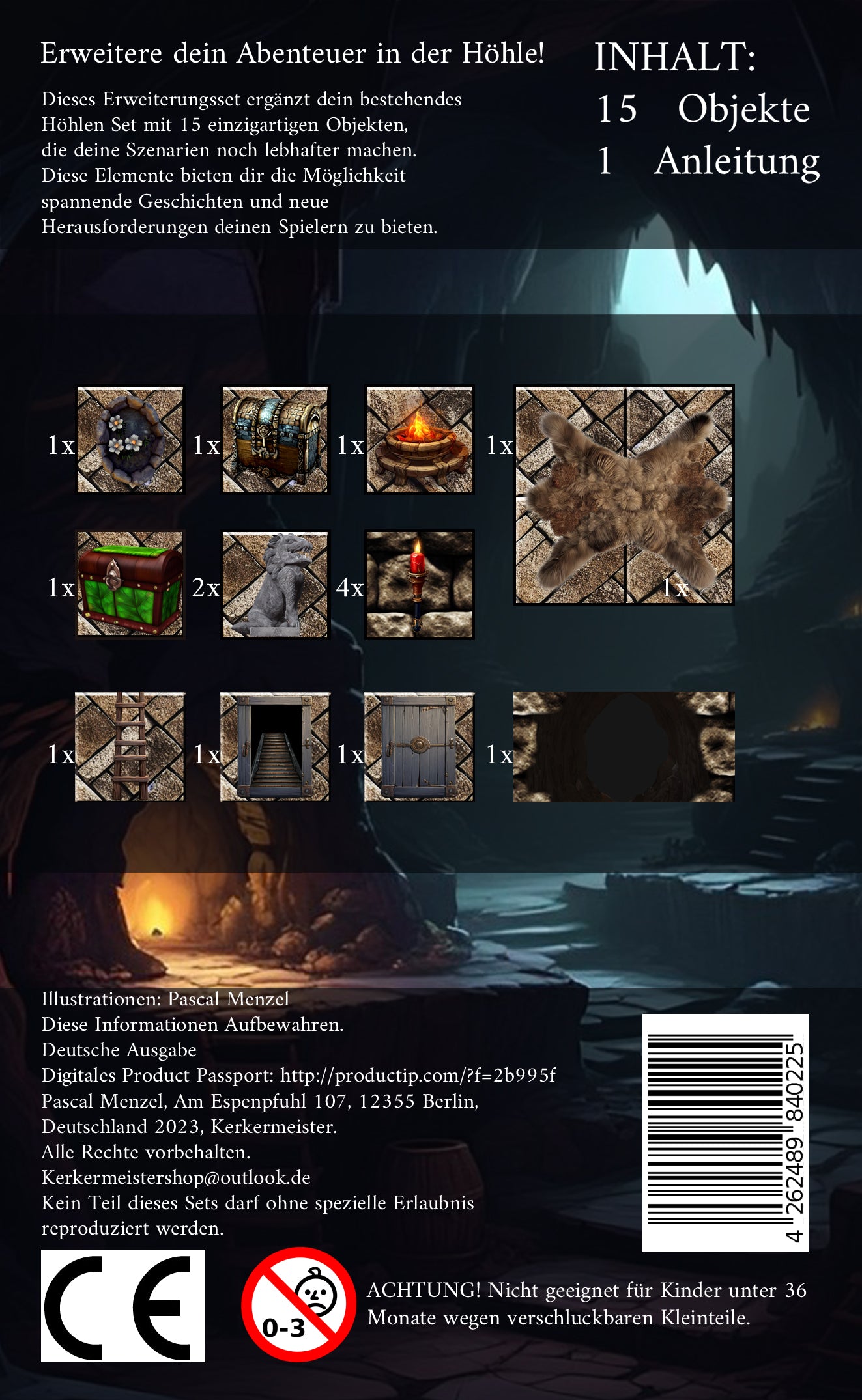 Modulares Tabletop Set Höhle – Dungeon Aufbau für D&D DSA Pathfinder mit Miniaturen