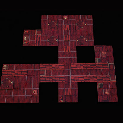 Tabletop Taverne Battlemap – aufgebaute Taverne mit Spielfiguren für Spielleiter
